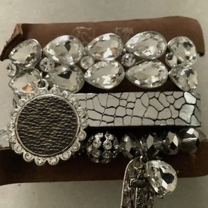 BRAND NEW gorgeous rhinestone statement stack!!